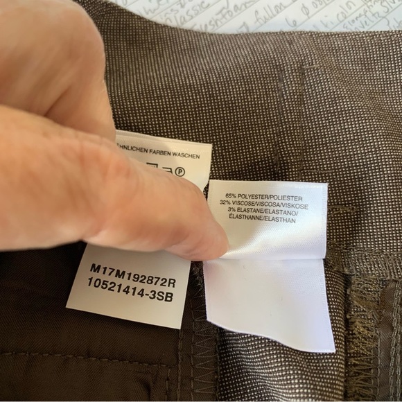 Anne Klein NWT brown multi woven straight leg dress pants with pockets. Size 10 - Picture 13 of 14